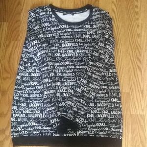 Karl Lagerfeld Black and White Pullover w/ name